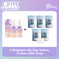 2 Brighten My Day Lotion, 5 Glow Milk Soap