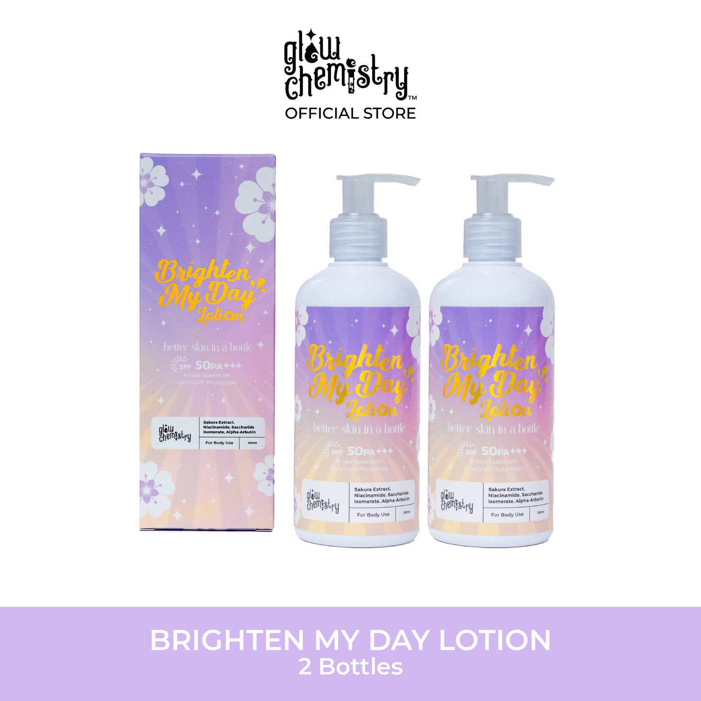 2 Bottles of Brighten My Day Lotion