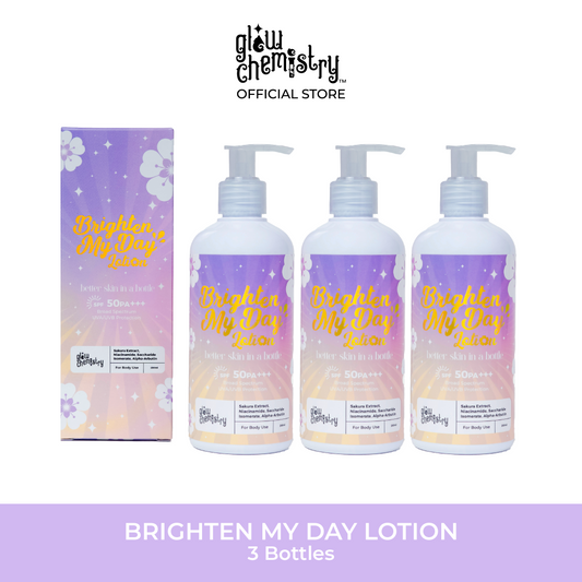 3 Bottles of Brighten My Day Lotion