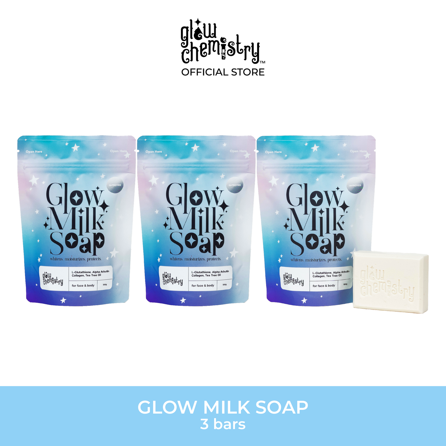 Glow Milk Soap, 3 bars