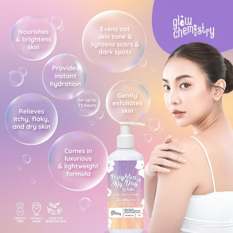 2 Bottles of Brighten My Day Lotion – Glow Chemistry